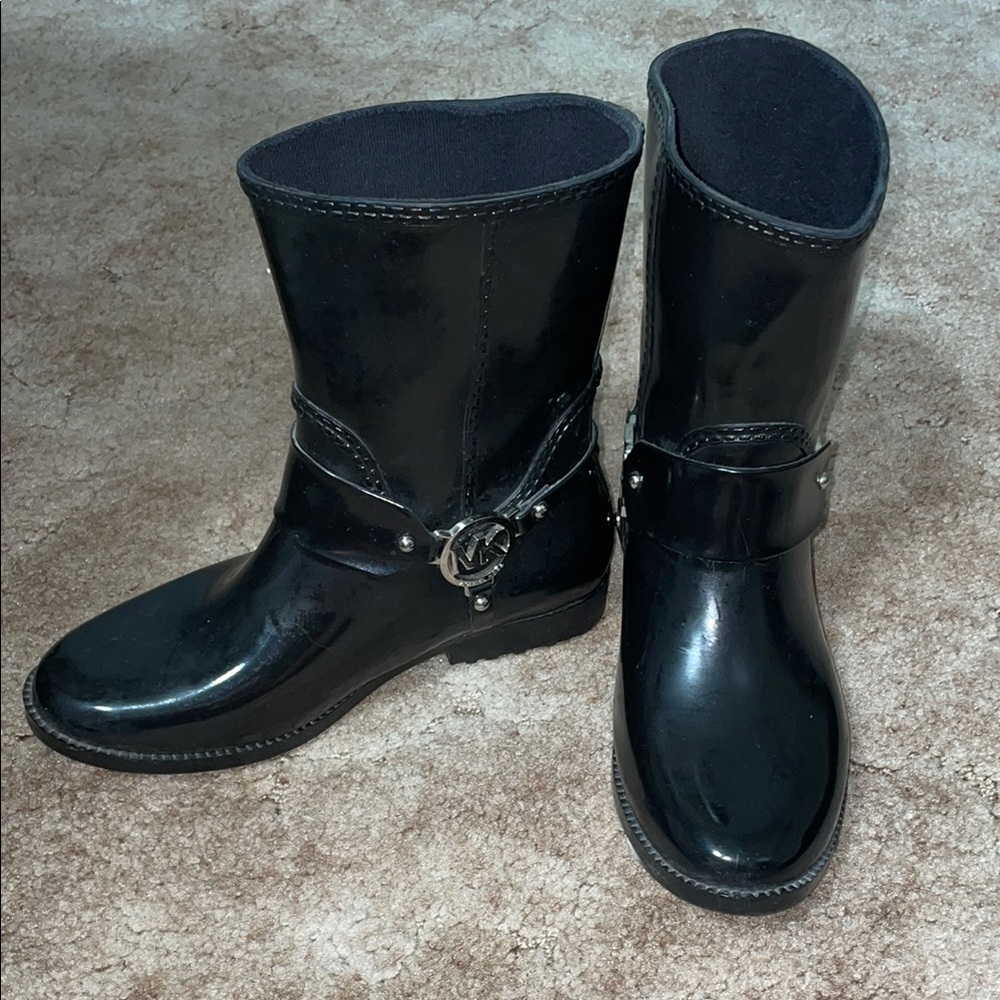 Michael Kors Black Rubber Rain Boots☔️
